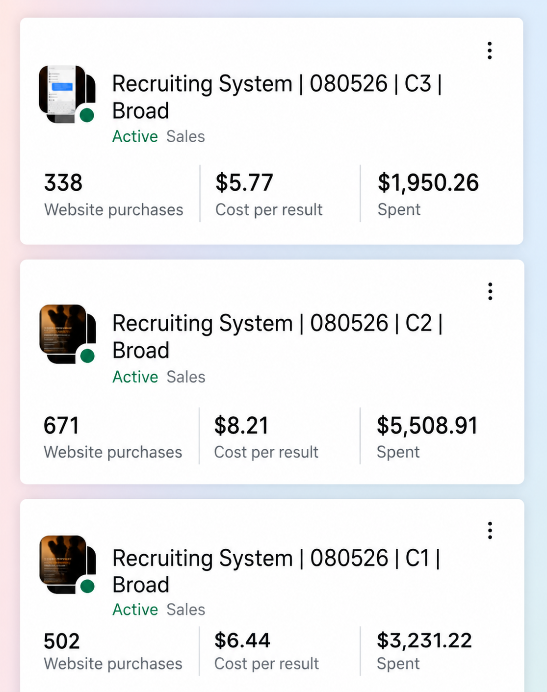 Recruiting course sales